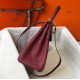 Hermes Kelly 25cm Retourne Bag in Bordeaux Clemence Leather GHW