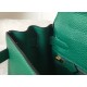 Hermes Kelly 25cm Retourne Bag in Malachite Clemence Leather GHW