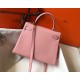 Hermes Kelly 25cm Retourne Bag in Pink Clemence Leather GHW