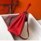 Hermes Kelly 25cm Retourne Bag in Red Clemence Leather GHW