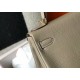 Hermes Kelly 25cm Retourne Bag in Tourterelle Clemence Leather GHW