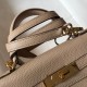 Hermes Kelly 25cm Retourne Bag in Trench Clemence Leather GHW