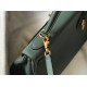 Hermes Kelly 25cm Retourne Bag in Vert Amande Clemence Leather GHW