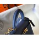 Hermes Kelly 25cm Sellier Bag in Blue Agate Epsom Calfskin GHW