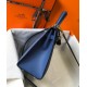 Hermes Kelly 25cm Sellier Bag in Blue Agate Epsom Calfskin GHW