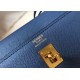 Hermes Kelly 25cm Sellier Bag in Blue Agate Epsom Calfskin GHW