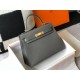 Hermes Kelly 25cm Sellier Bag in Ardoise Epsom Calfskin GHW