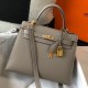 Hermes Kelly 25cm Sellier Bag in Gris Asphalt Epsom Calfskin GHW