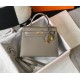 Hermes Kelly 25cm Sellier Bag in Gris Asphalt Epsom Calfskin GHW