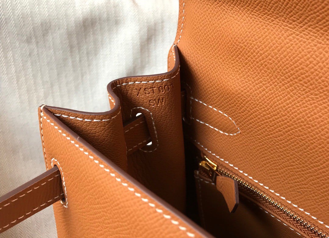 Hermes Kelly 25cm Sellier Bag in Gold Epsom Calfskin GHW