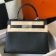 Hermes Kelly 25cm Sellier Bag in Black Epsom Calfskin PHW