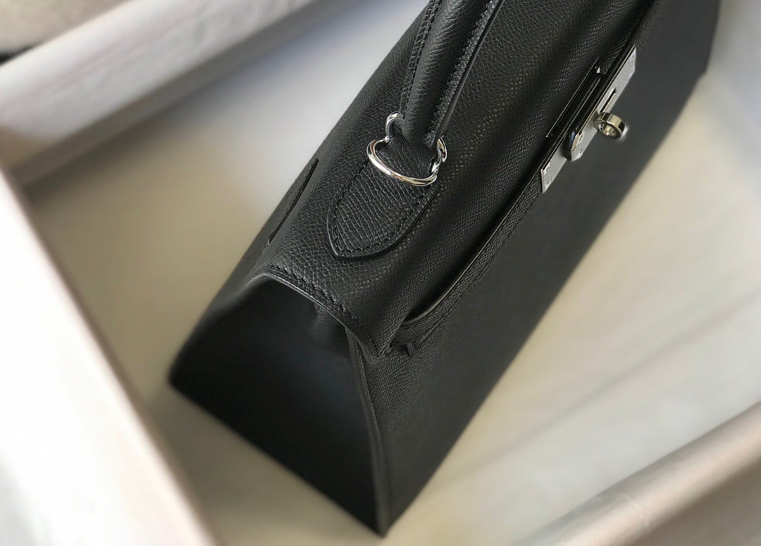 Hermes Kelly 25cm Sellier Bag in Black Epsom Calfskin PHW