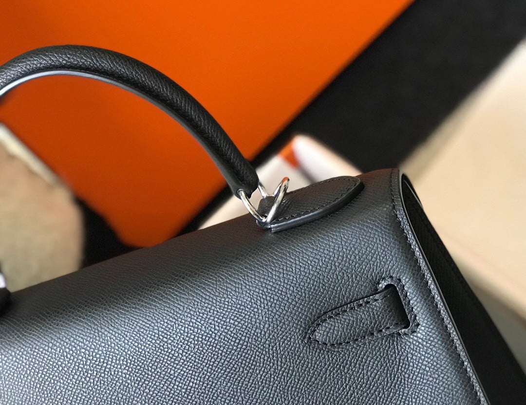 Hermes Kelly 25cm Sellier Bag in Black Epsom Calfskin PHW