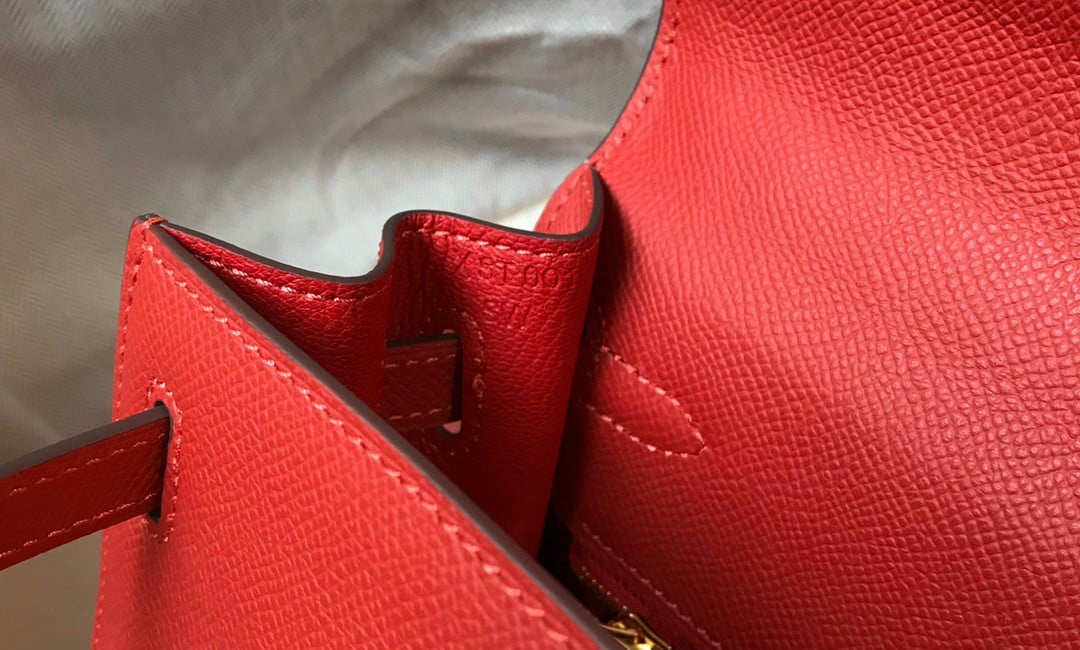 Hermes Kelly 25cm Sellier Bag in Red Epsom Calfskin GHW