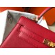 Hermes Kelly 25cm Sellier Bag in Red Epsom Calfskin GHW