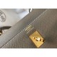 Hermes Kelly 25cm Sellier Bag in Taupe Epsom Calfskin GHW