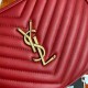 Saint Laurent Lou Camera Bag In Red Quilted Leather