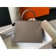 Hermes Kelly 25cm Sellier Bag in Taupe Epsom Calfskin PHW