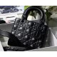 Dior Small Lady Dior My ABCDior Bag in Black Calfskin with Diamond Motif