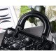 Dior Small Lady Dior My ABCDior Bag in Black Calfskin with Diamond Motif