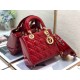 Dior Small Lady Dior My ABCDior Bag In Red Patent Calfskin