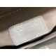 Dior Small Lady Dior Bag In Grey Patent Cannage Calfskin