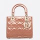 Dior Small Lady Dior Bag In Powder Patent Cannage Calfskin