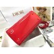 Dior Small Lady Dior Bag In Red Patent Cannage Calfskin