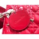 Dior Small Lady Dior Bag In Red Patent Cannage Calfskin