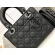 Dior Small Lady Dior My ABCDior Bag In Black Ultramatte Calfskin