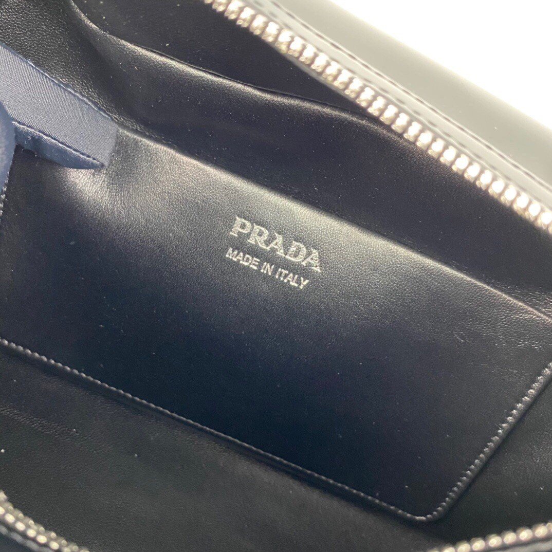 Prada Supernova Medium Bag In Black Brushed Leather