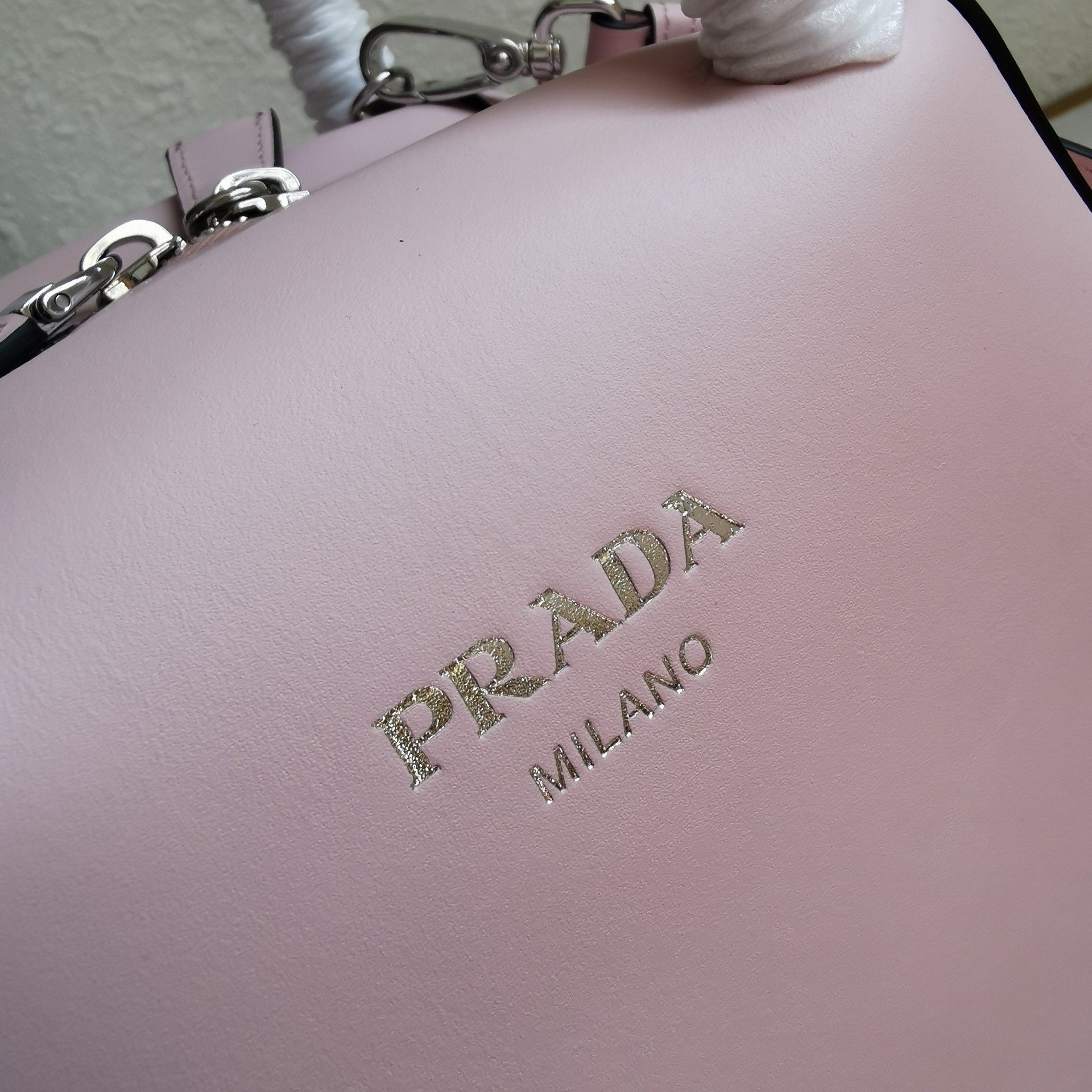 Prada Supernova Small Top Handle Bag In Pink Leather