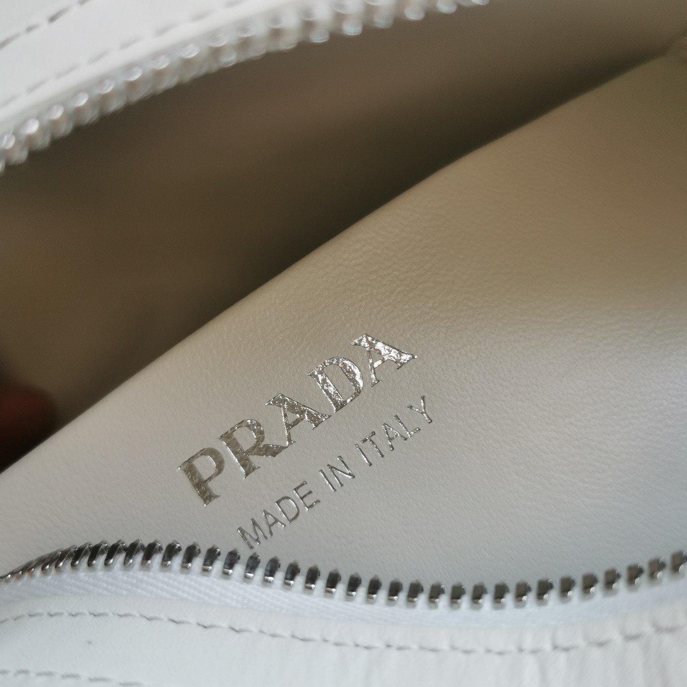 Prada Supernova Small Top Handle Bag In White Leather