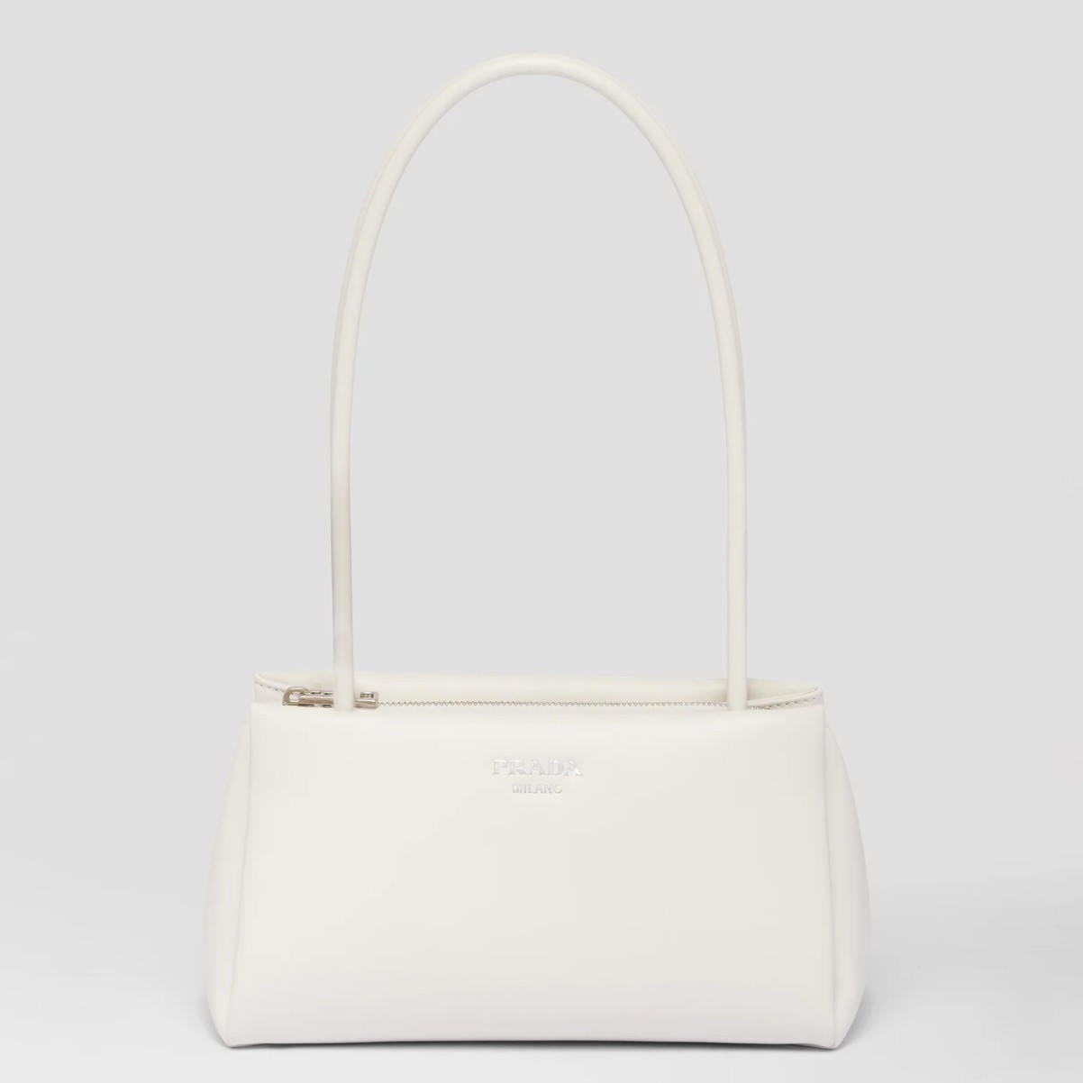 Prada Supernova Small Shoulder Bag In White Calfskin