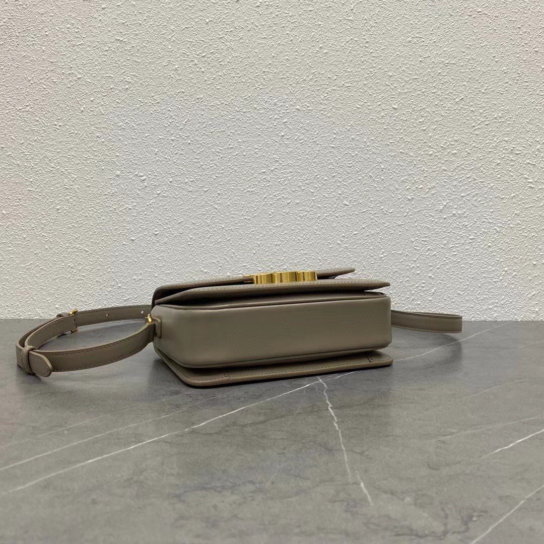 Celine Triomphe Teen Bag In Grey Leather