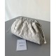 Bottega Veneta Mini Pouch with Strap in White Intrecciato Lambskin