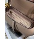 Dior Saddle Bag with Strap in Warm Taupe Grained Calfskin