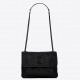 Saint Laurent Niki Baby Chain So Black Bag In Crocodile-embossed Leather