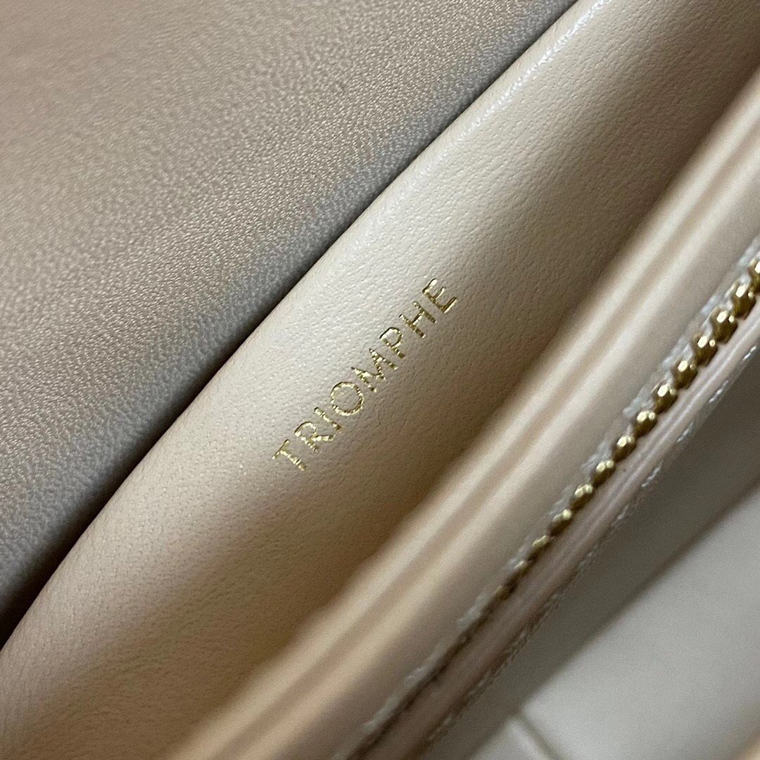 Celine Triomphe Teen Bag In Nude Leather