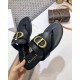 Dior 30 Montaigne Thong Flats In Black Calfskin