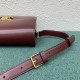 Celine Triomphe Large Bag In Bordeaux Calfskin