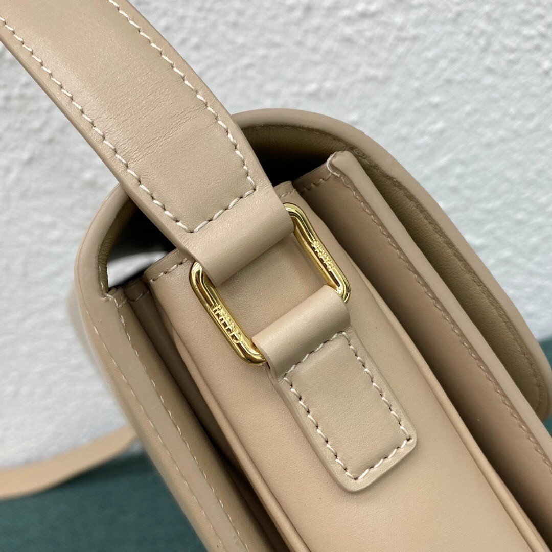 Celine Triomphe Large Bag In Nude Calfskin