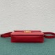 Celine Triomphe Large Bag In Red Calfskin