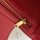 Celine Triomphe Large Bag In Red Calfskin