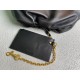 Bottega Veneta Large Pouch Clutch Bag In Black Calfskin