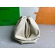 Bottega Veneta Large Pouch Clutch Bag In White Calfskin