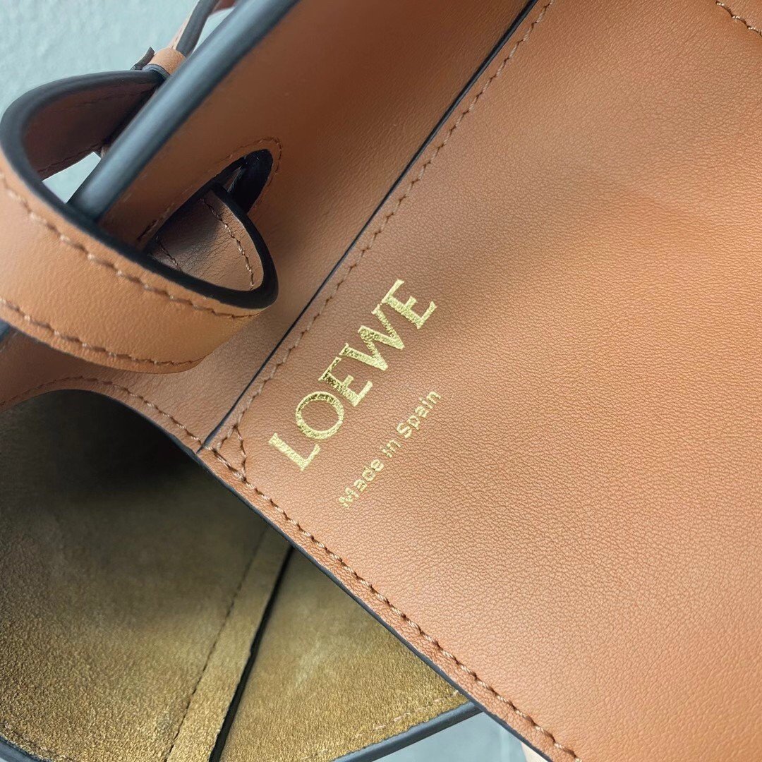 Loewe Anagram Small Tote In Brown Classic Calfskin