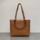 Loewe Anagram Small Tote In Brown Classic Calfskin