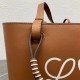 Loewe Anagram Small Tote In Tan Classic Calfskin