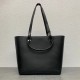 Loewe Anagram Small Tote In Black Classic Calfskin